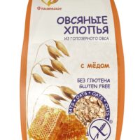 Сташевское Хлопья овсяные без глютена с мёдом 375 гр.