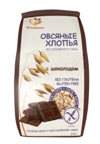 Сташевское Хлопья овсяные без глютена с шоколадом 375 гр.