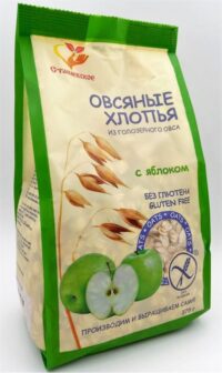 Сташевское Хлопья овсяные без глютена с яблоком 375 гр.