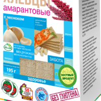 Хлебцы амарантовые "Di&Di" с чесноком 195гр