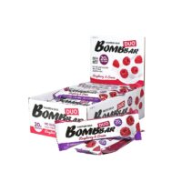 Bombbar DUO Протеиновый батончик МАЛИНОВЫЙ КРЕМ СО СЛИВКАМИ 60гр.