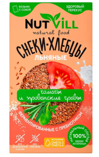 NUTVILL Снэки хлебцы "Томаты и прованские травы" 70 гр.