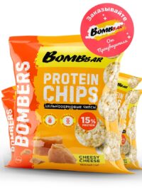 BOMBBAR Чипсы цельнозерновые протеиновые со вкусом "Нежный сыр" 50г