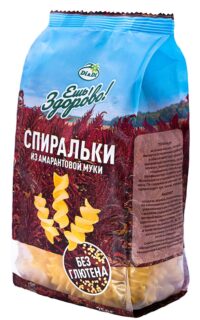 Макаронные изделия "Ешь ЗдорОво" из амарантовой муки, не содержащие глютена Спиральки 250г