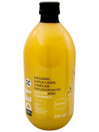 DETO ANDREA MILANO Уксус яблочный с имбирём и куркумой Organic нефильтрованный Италия 500мл.