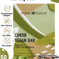 Royal Forest Шоколад из кэроба Яблоко и урбеч из фундука 50 гр.