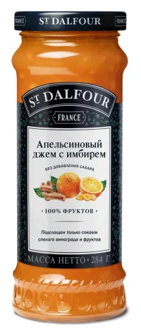 St.Dalfour Джем из апельсина с имбирём 284гр.