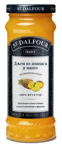 St.Dalfour Джем из ананаса с манго 284гр.
