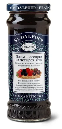 St.Dalfour Джем ассорти из 4х ягод 284гр.