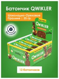 Qwickler Snaq Fabriq батончик глазированный Ореховое пралине 35г