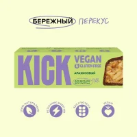 KICK Батончик в тёмном шоколаде с арахисом 45гр. vegan