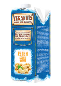 VEGANUTS-moloko КЕШЬЮ ст/б 1 л. 2,3%