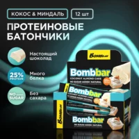 BOMBBAR Батончик глазированный "Миндально-Кокосовый торт" 40 гр