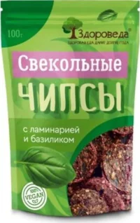 Свекольные чипсы с ламинарией и базиликом "Здороведа" 100 гр