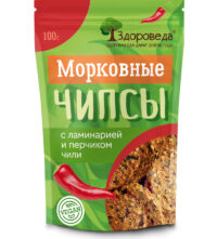 Морковные чипсы с перчиком чили "Здороведа" 100 гр.