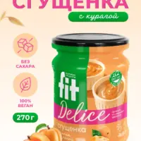 FitDelise крем-десерт Овсяная сгущёнка с курагой 270 гр. банка