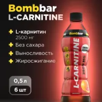 Bombbar Напиток безалкогольный слабогазированный "Л-карнитин со вкусом грейпфрут" 500 мл