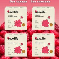 R.A.W. LIFE Печенье малина и злаки 80 гр.