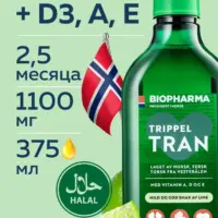 BIOPHARMA Norsk Tran Omega-3 375 мл.