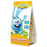 Смешарики Макарошки с яичным желтком 250 гр.(мука из твердой пшеницы Дурум)