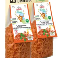 Pasta la Bella Baby Сердечки из красной чечевицы 250 гр.
